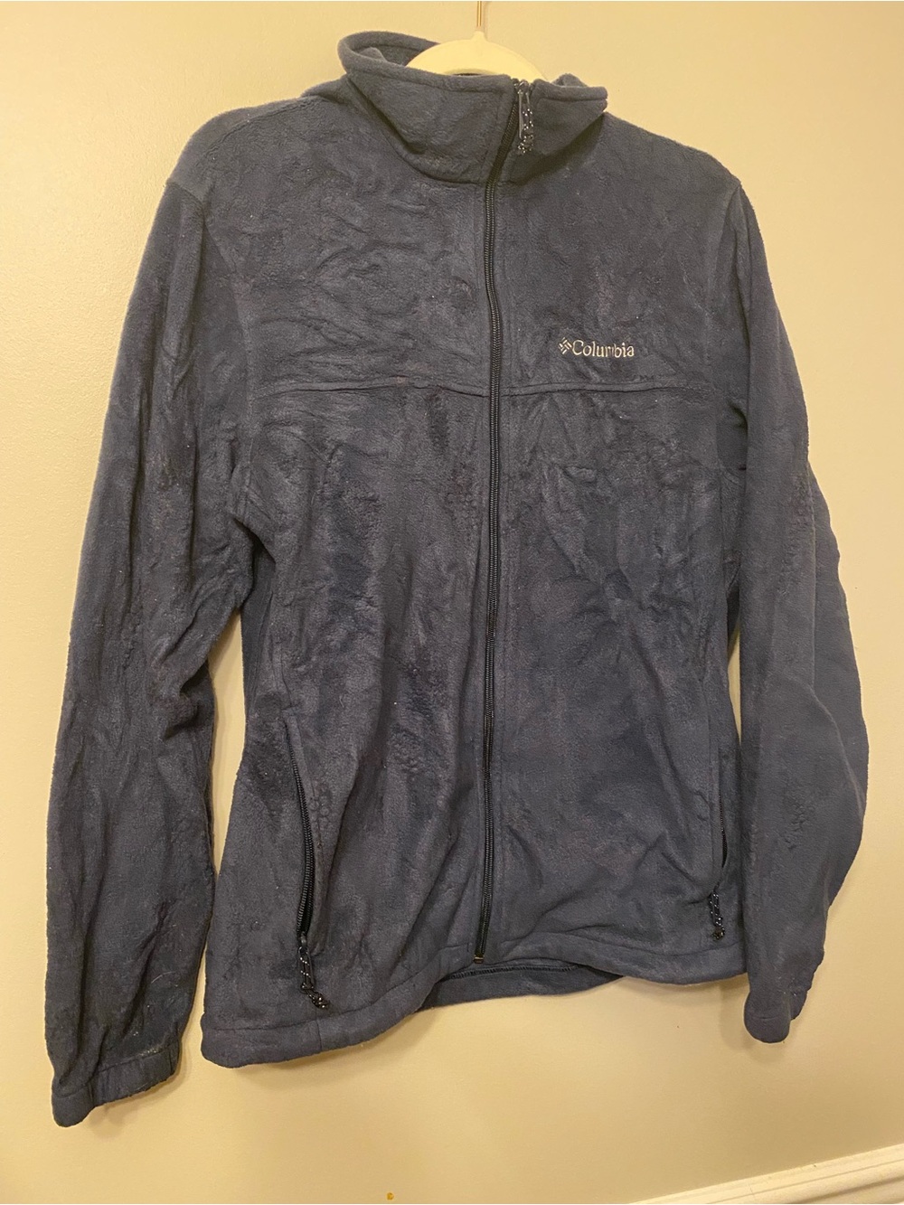 Columbia Men's Dark Blue Full-Zip Fleece Jacket